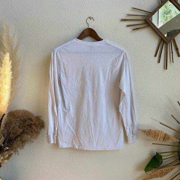 Melting Adida logo long sleeve crewneck adult unisex T-shirt streetwear top SM - Picture 3 of 7